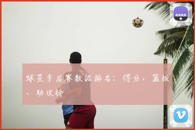 球星季后赛数据排名：得分、篮板、助攻榜